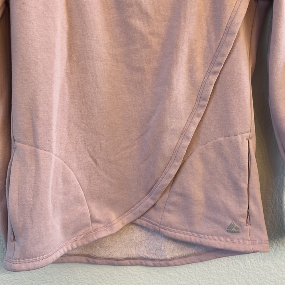 RBX zip up sweater fuzzy blush pink size small - Picture 9 of 12